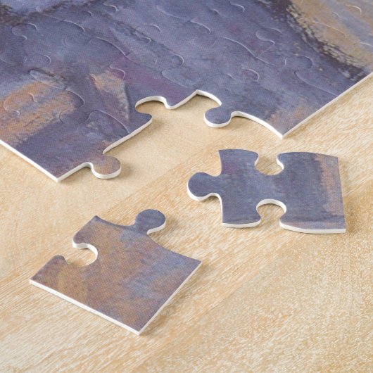 Monkgebergte met wolken (Ferdinand Hodler) Legpuzzel (Zijkant)