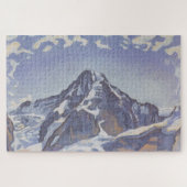 Monkgebergte met wolken (Ferdinand Hodler) Legpuzzel (Horizontaal)