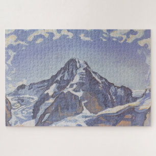Monkgebergte met wolken (Ferdinand Hodler) Legpuzzel