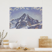 Monkgebergte met wolken (Ferdinand Hodler) Poster (Keuken)