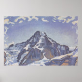 Monkgebergte met wolken (Ferdinand Hodler) Poster (Voorkant)
