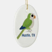 Monkparkiet -Austin, Texas Keramisch Ornament (Rechts)