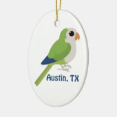 Monkparkiet -Austin, Texas Keramisch Ornament (Links)