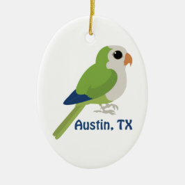 Monkparkiet -Austin, Texas Keramisch Ornament