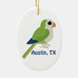 Monkparkiet -Austin, Texas Keramisch Ornament