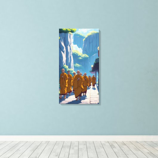 Monks for Peace Canvas Afdruk (Insitu (Houten vloer))