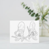 Monkshood Illustratie Briefkaart (Staand voorkant)