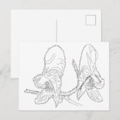 Monkshood Illustratie Briefkaart (Voorkant / Achterkant)