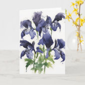 Monkshood - Watercolor flowers Kaart (Gele Bloem)