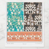 Monkshood wolfsbane plant art nouveau verneuil wijn etiket (Enkel label)