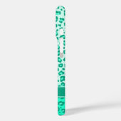 Monmonogram luipaard dierprintmunt Case-Mate iPhone case (Achterkant / Links)