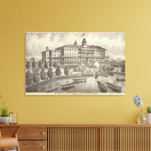 Monmouth House, Spring Lake Beach, New Jersey Canvas Afdruk (Insitu (Woonkamer))