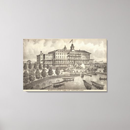 Monmouth House, Spring Lake Beach, New Jersey Canvas Afdruk (Voorkant)