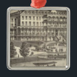 Monmouth House, Spring Lake Beach, New Jersey Metalen Ornament<br><div class="desc">Monmouth House,  Spring Lake Beach,  New Jersey. Per Roos,  Theodore F.; Woolman,  H. C. (187). Gepubliceerd door "Phila": Woolman & Roos'''.</div>
