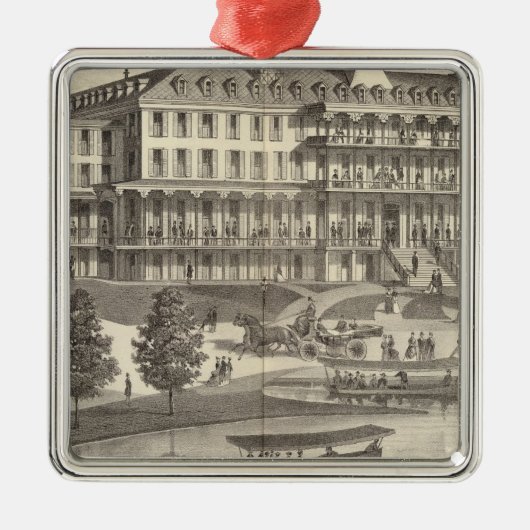 Monmouth House, Spring Lake Beach, New Jersey Metalen Ornament (Voorkant)