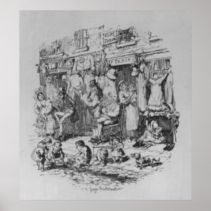 Monmouth, illustratie van 'Schetsen door Boz' Poster