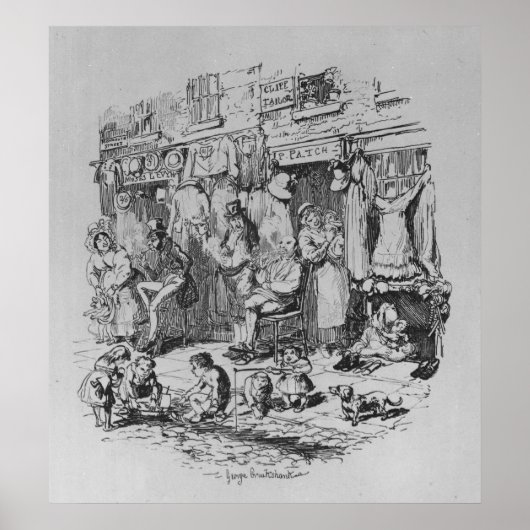 Monmouth, illustratie van 'Schetsen door Boz' Poster (Voorkant)