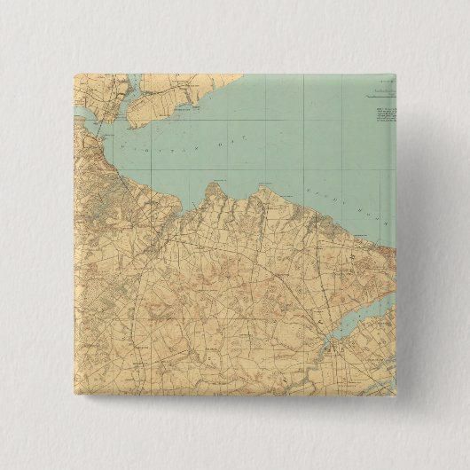 Monmouth Shore, New Jersey Vierkante Button 5,1 Cm (Voorkant)