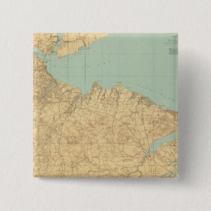 Monmouth Shore, New Jersey Vierkante Button 5,1 Cm