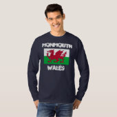 Monmouth, Wales, met Welsh flag T-shirt (Voorkant volledig)
