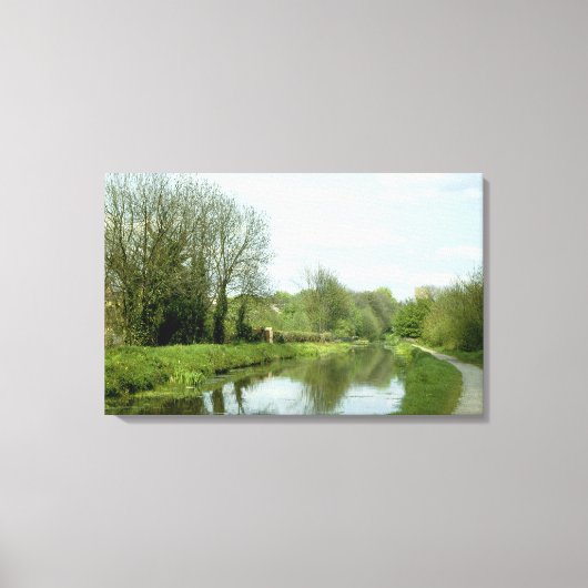 Monmouthshire and Brecon Canal (jaren tachtig) Canvas Afdruk (Voorkant)