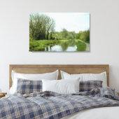 Monmouthshire and Brecon Canal (jaren tachtig) Canvas Afdruk (Insitu (Slaapkamer))