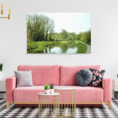 Monmouthshire and Brecon Canal (jaren tachtig) Canvas Afdruk (Insitu (Woonkamer))