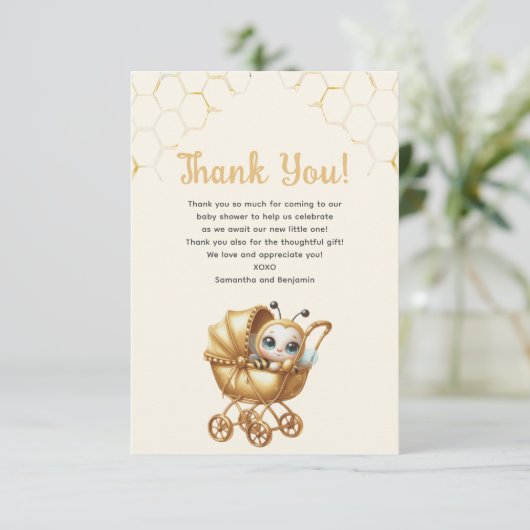 Monmy to Bee Flat Dank u kaart (Staand voorkant)