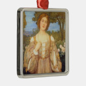 Monna Giovanna (door Edward Robert Hughes) Metalen Ornament (Rechts)