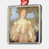 Monna Giovanna (door Edward Robert Hughes) Metalen Ornament (Links)