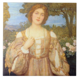 Monna Giovanna (door Edward Robert Hughes) Tegeltje