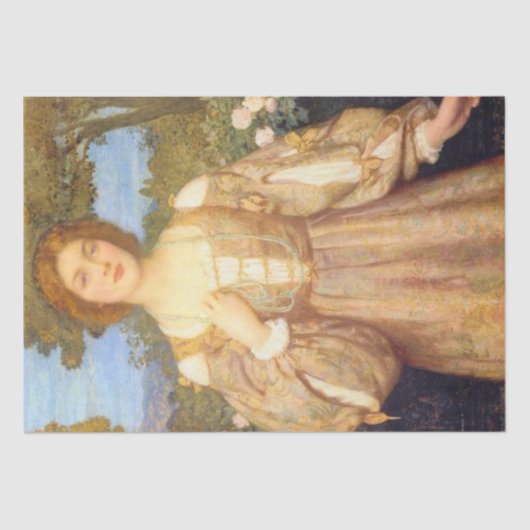 Monna Giovanna (door Edward Robert Hughes) Tissuepapier (Voorkant)