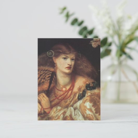 Monna Vanetta door Rossetti Briefkaart (Staand voorkant)