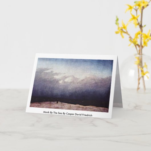 Monnik door het Zee door Caspar David Friedrich Kaart (Gele Bloem)