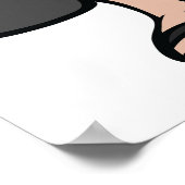 Monnik met kruis in middeleeuwse religieuze mantel poster (Hoek)