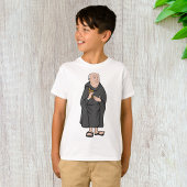 Monnik met kruis in middeleeuwse religieuze mantel t-shirt