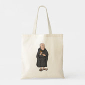 Monnik met kruis in middeleeuwse religieuze mantel tote bag (Achterkant)