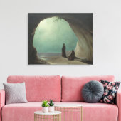 Monniken in een Grotto (door Carl Blechen) Canvas Afdruk (Insitu (Woonkamer))
