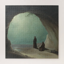 Monniken in een Grotto (door Carl Blechen)