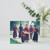 Monniken in het Sarnath Briefkaart (Staand voorkant)