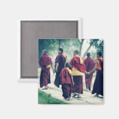 Monniken in Sarnath Magnet (Voorkant / Achterkant)