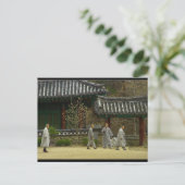 Monniken op de palgong-berg in Zuid-Korea Briefkaart (Staand voorkant)