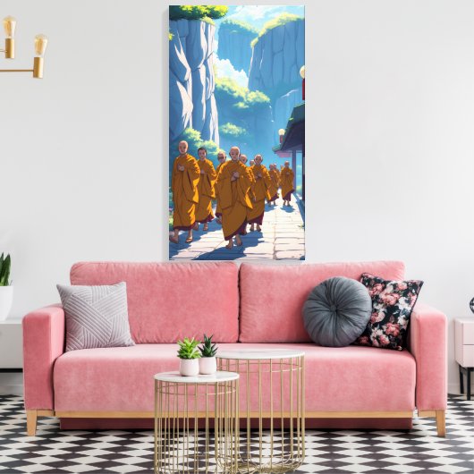 Monniken voor Vrede Canvas Afdruk (Insitu (Woonkamer))