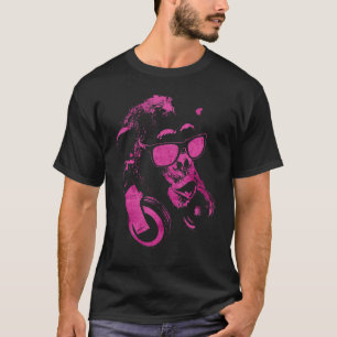 Monnikschimp met zonnebrillen en hoofdtelefoons 3 t-shirt