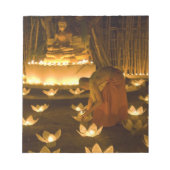 Monnikskaarsen en -lampjes, voor de verlichting va notitieblok (Voorkant)