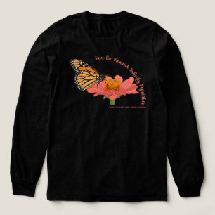 Monnikvlinder op een Zinnia Tri-Blend Shirt