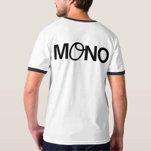 MONO Bedrukte Heren Basic Ring T-shirt (Achterkant volledig)