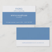 Mono Cornflower Blue & White Visitekaartje (Voorkant / Achterkant)