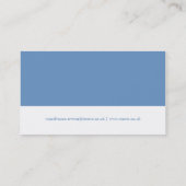 Mono Cornflower Blue & White Visitekaartje (Achterkant)