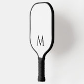 Mono gram Elegant Black & White Sjabloon Twee zijd Pickleball Paddle (Links)